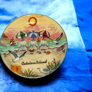 Old vintage display plate from Catalina Island